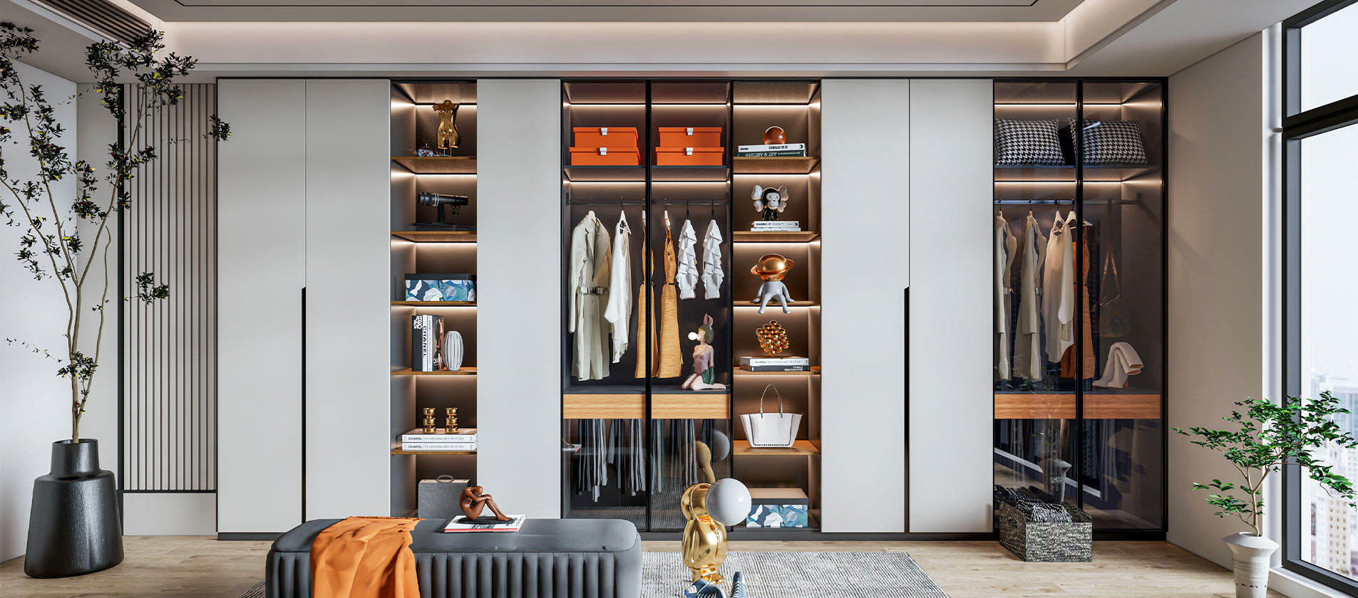 Luxury Space , internal partition , wardrobe , flush door , shower cubic, shower cubicles